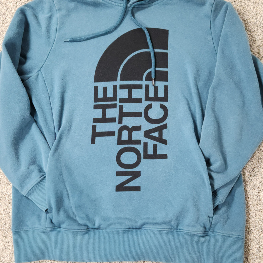 The North Face Hoodie Pockets Large Logo Pullover Emerald Green Women’s Size M